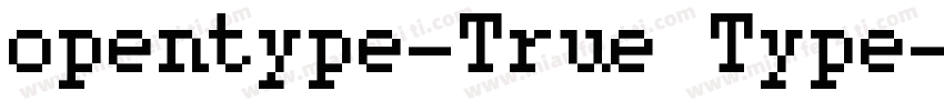 opentype-True Type字体转换